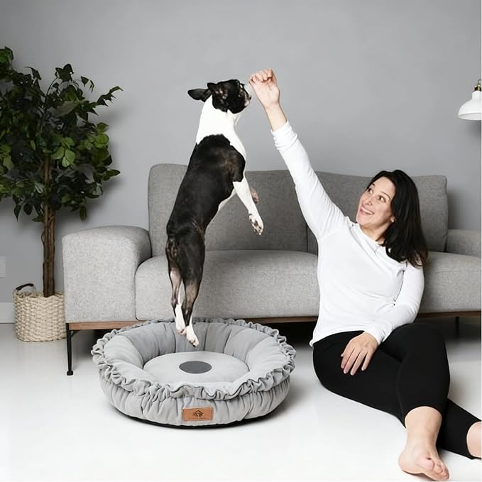 AYONS Pet Pad for Cats & Small Dogs - Deep Gray & Dark Green, S/M/L Sizes, Soft Comfortable Sleeping Cushion, Non-Slip Bottom Rest Bed, Washable Indoor Cuddle Mat