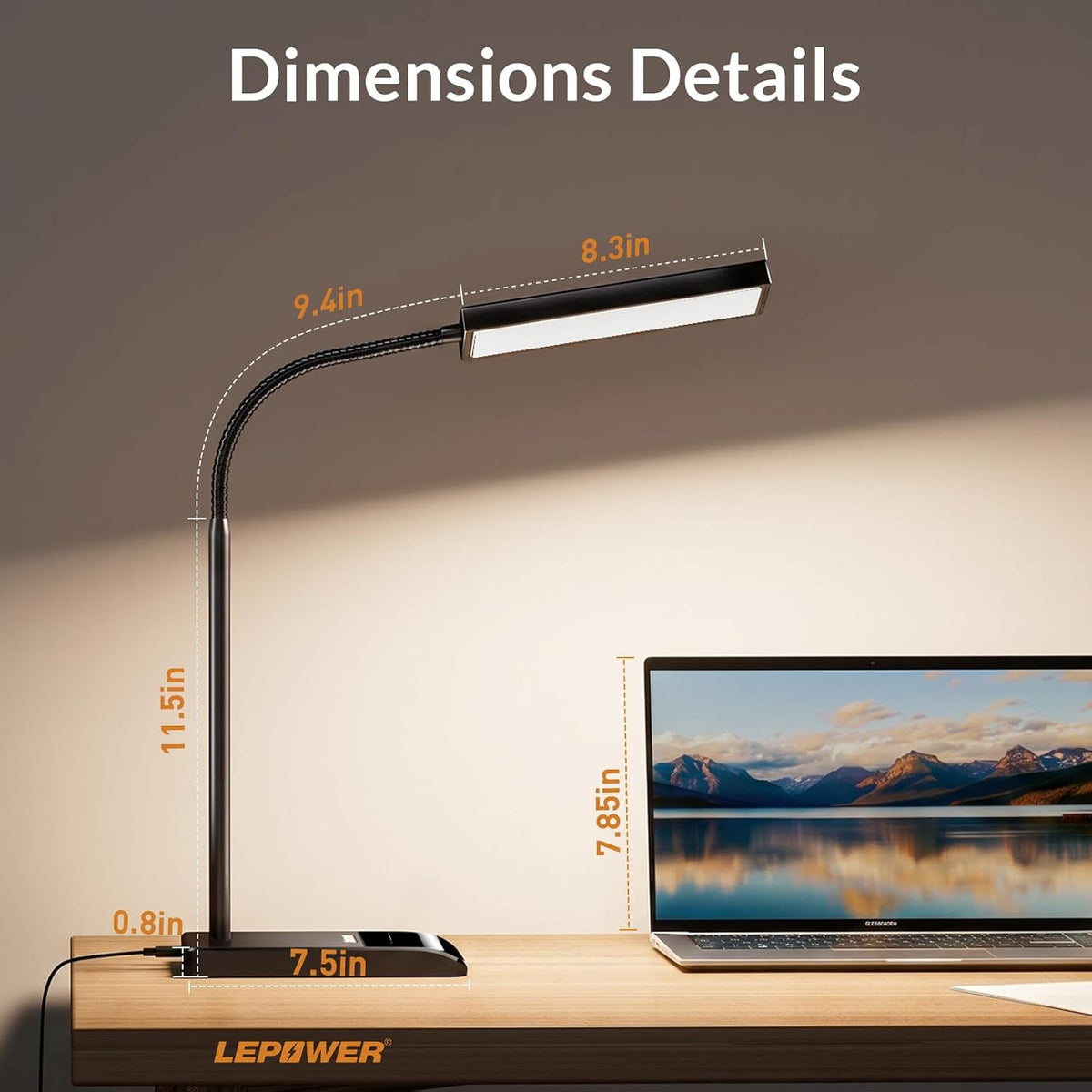 LEPOWER Desk Lamp, 800LM LED for Home Office, True Eye-Caring for Reading