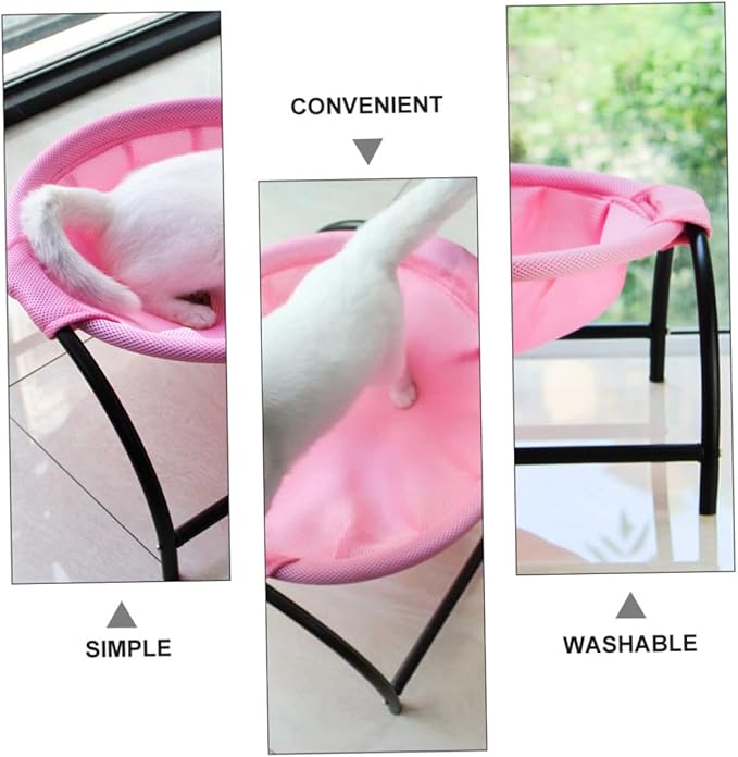 Milisten Breathable Elevated Bed Frame Pet Sleeping Cot for Indoor and Outdoor Use Removable Nest for Easy Cleaning Lightweight and Stable Design