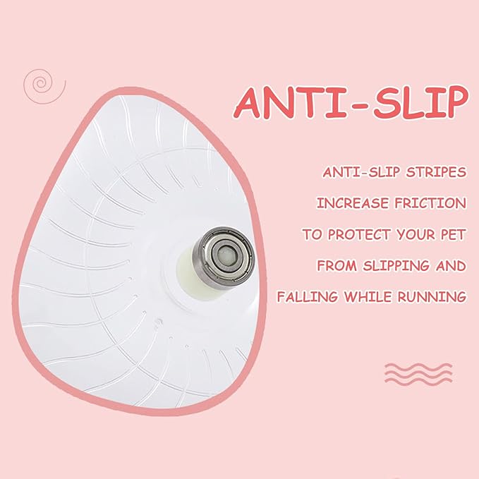 Hamster Flying Saucer Silent Running Wheel, 12 Inch, Suitable for Guinea Pigs, Hamsters, Hedgehogs and Other Small Animals to Ensure Safe Exercise (White)