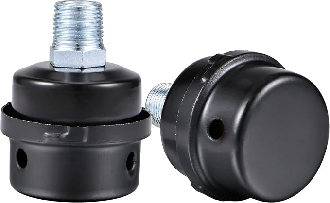 Pack of 2 1/2" Thread Male Thread Diameter 20mm Air Compressor Silencer Filter