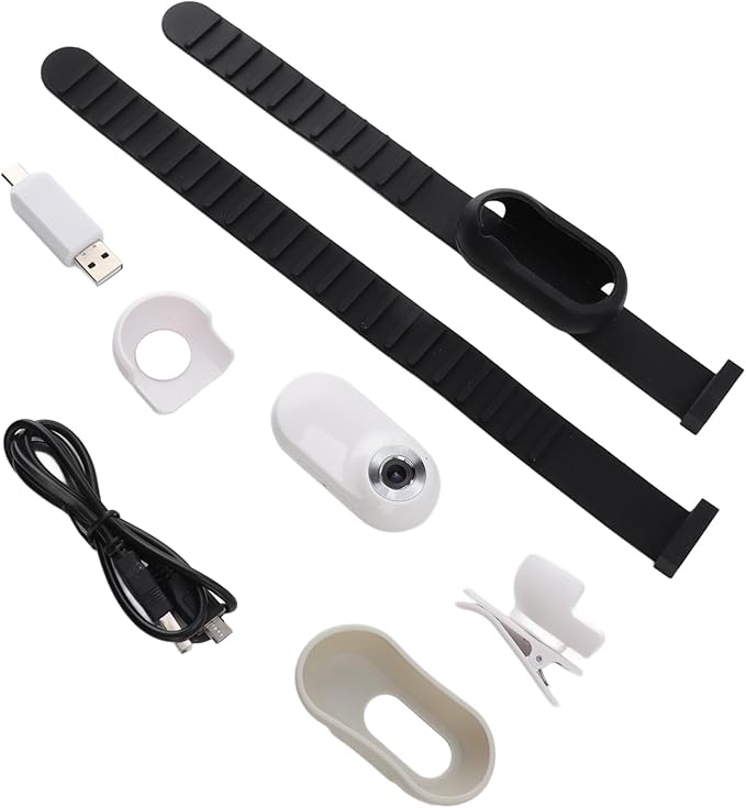 Cat Camera Collar, HD 1080P 170° Wide Angle Small Action Cameras with Video Record, USB Rechargeable for Pet Supplies/Stuff