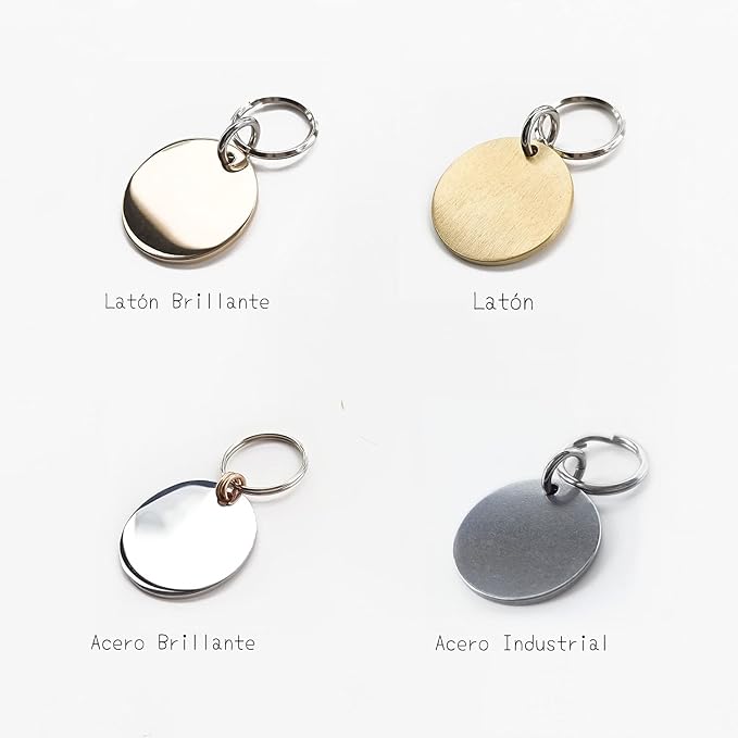 Cats Dogs ID Tags Personalized Engraving Birth Flowers Pattern for Custom Pets Collar Accessories Brass Copper Large Round Name Plate