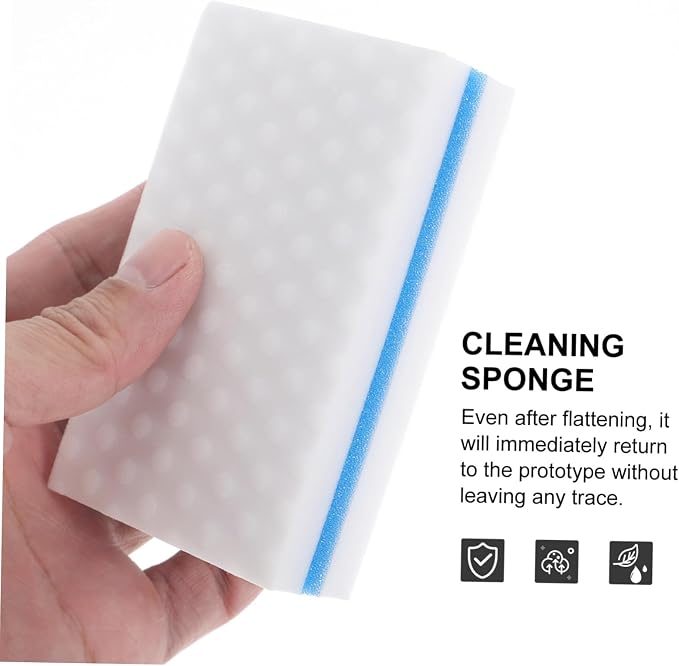 Luxshiny 10pcs Three-Layer Reusable Kitchen Sponge Scrubber Lightweight