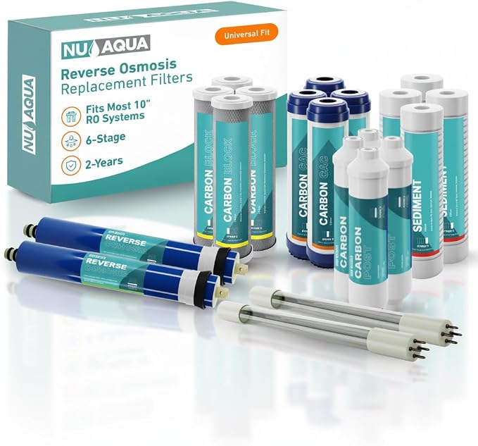 NU Aqua Reverse Osmosis Water Filter System Replacement Set