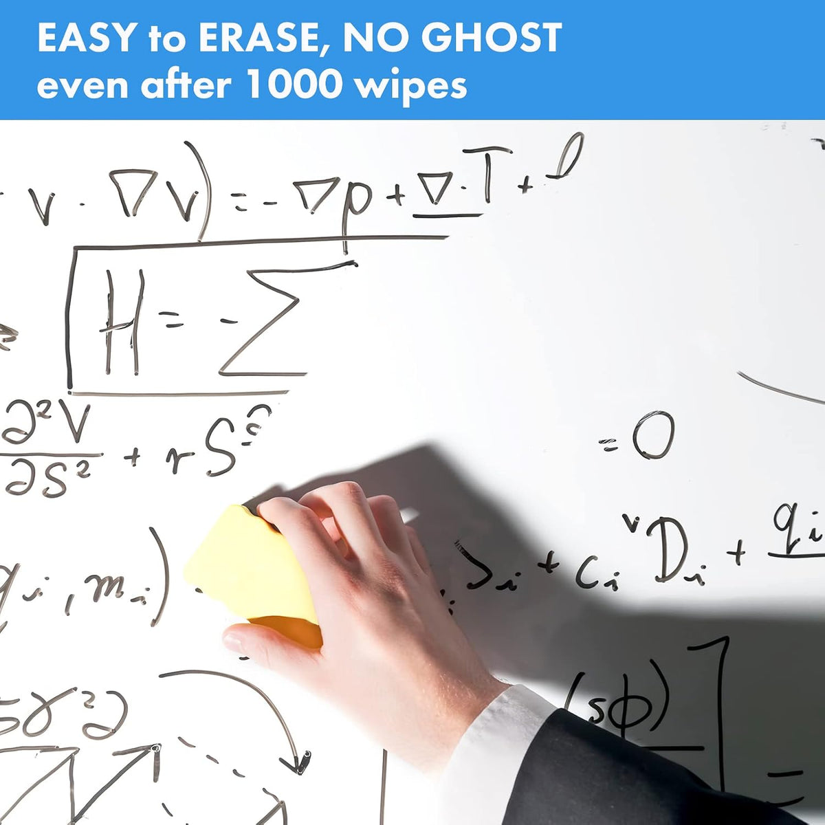 HAMIGAR White Board Dry Erase, 48" x 79" Peel and Stick Paper, No Ghosting
