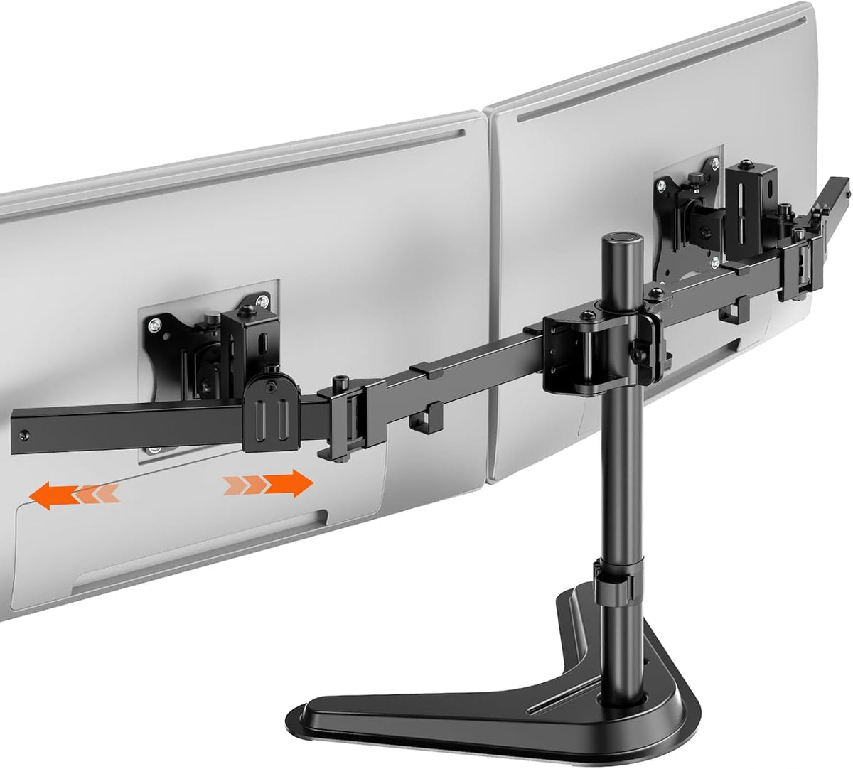 Dual Monitor Stand fits 17-40 inch, Free Standing Heavy Duty Monitor Mount