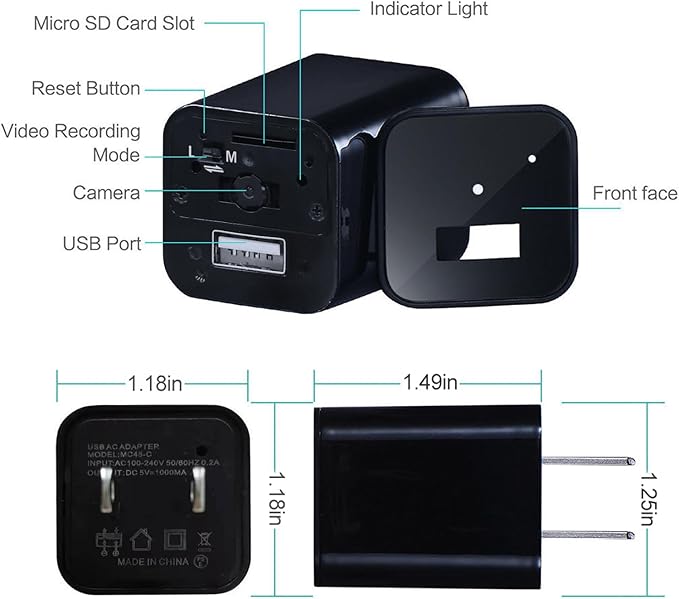 1080P HD Indoor Security Camera with Motion Detection, Pet Cam for Home, No-WiFi