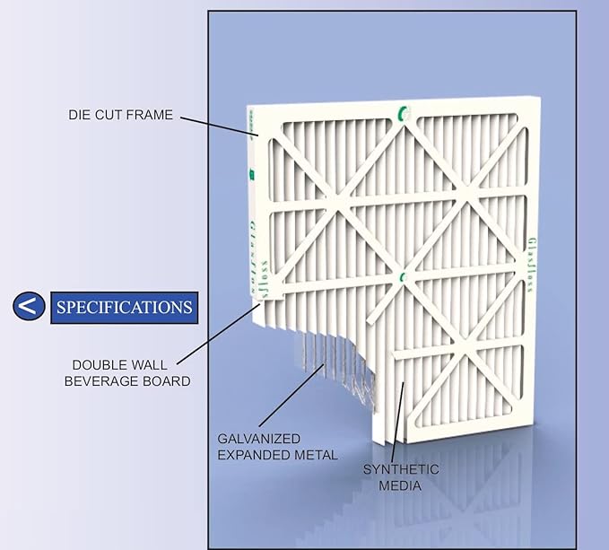 Glasfloss ZL 16x25x4 MERV 13 4" Inch Air Filters
