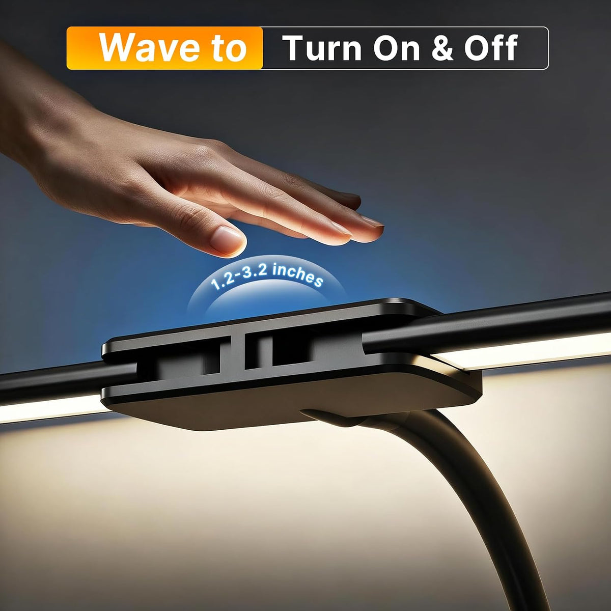 Syrinx LED Desk Lamp for Home Office, 18W 2000LM Dimmable Light, Black