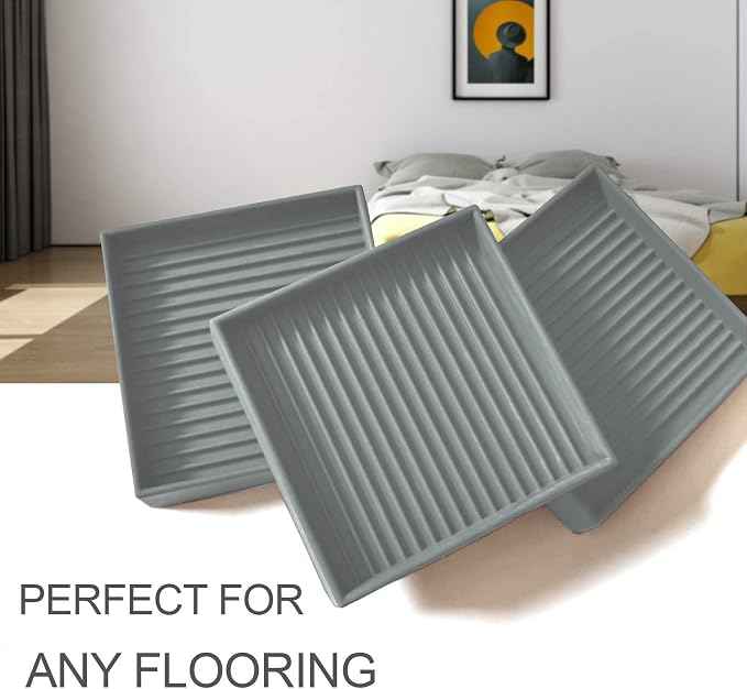 Yelanon Furniture Coasters, Rubber Furniture Feet, Anti Slide Floor Protector
