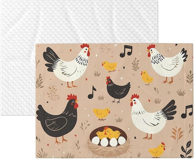 Chicken Print Soft Plush Pet Blanket, Washable Dog Blanket, Cat Fleece Throw, Puppy Bed Crate Mat & Sofa Couch Protector - Small