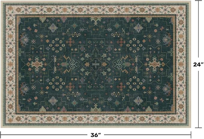 Dark Green 2x3 Door Mat Indoor Entrance Rug