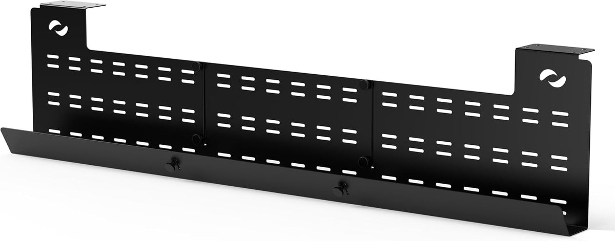 HumanCentric Under Desk Cable Management Tray & Cord Raceway, Black