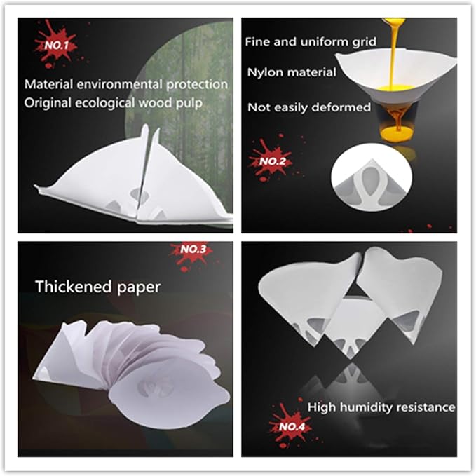 200PCS Paper Paint Strainers