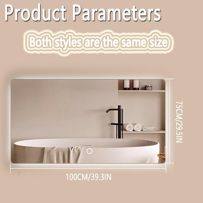 Backlit LED Illuminated Bathroom Mirror