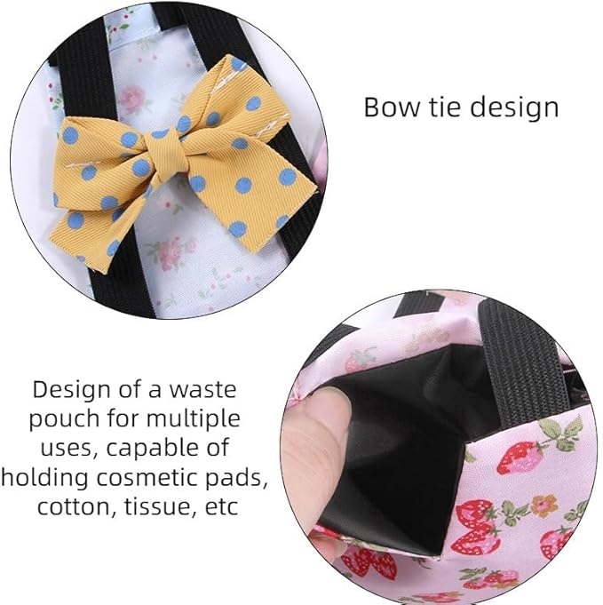 MANON ROSA Chicken Diapers Bantam Hens - Reusable 6-Piece Set with Bow Ties Poultry Nappies Washable Waterproof for Geese Pet Ducks Silkie(6D20P XS)