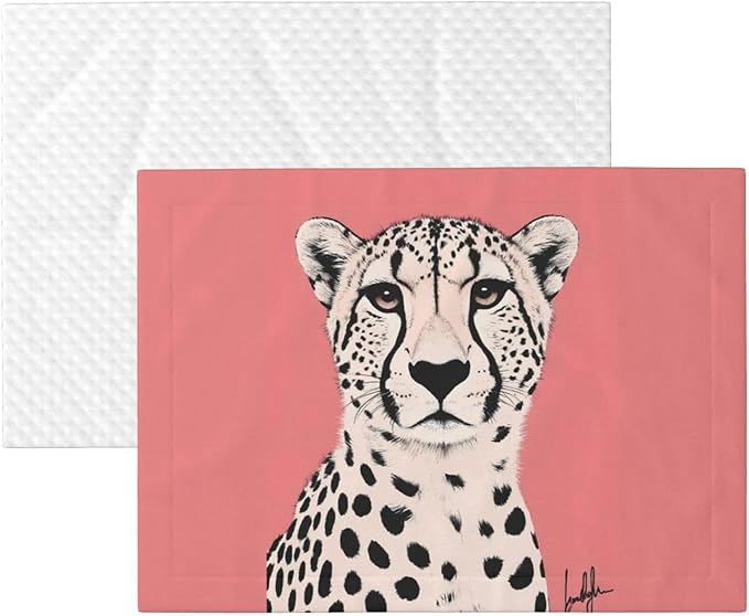 Cheetah Art Print Soft Plush Pet Blanket, Washable Dog Blanket, Cat Fleece Throw, Puppy Bed Crate Mat & Sofa Couch Protector - Large