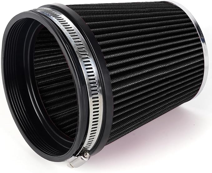 6" Inlet Cold Air Intake Filter Cone Replacement Performance Washable Clamp-On