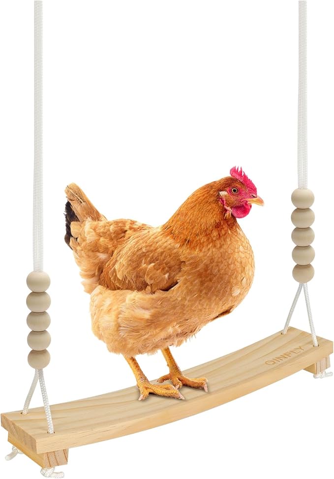 Arc-Shaped Chicken Swing Perch Enrichment Toys Handmade,Chicken Accessories for Chicken Coop Decor,Run,Playground Must Haves,Essentials Supplies for Real Chickens,Hens