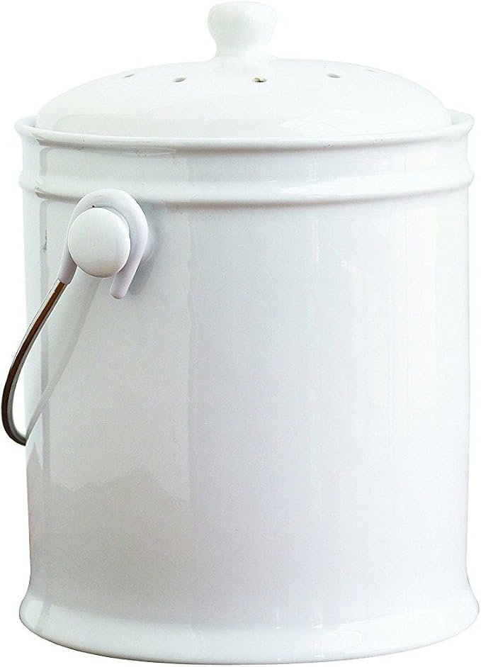 Natural Home 1-Gallon Ceramic Compost Bin