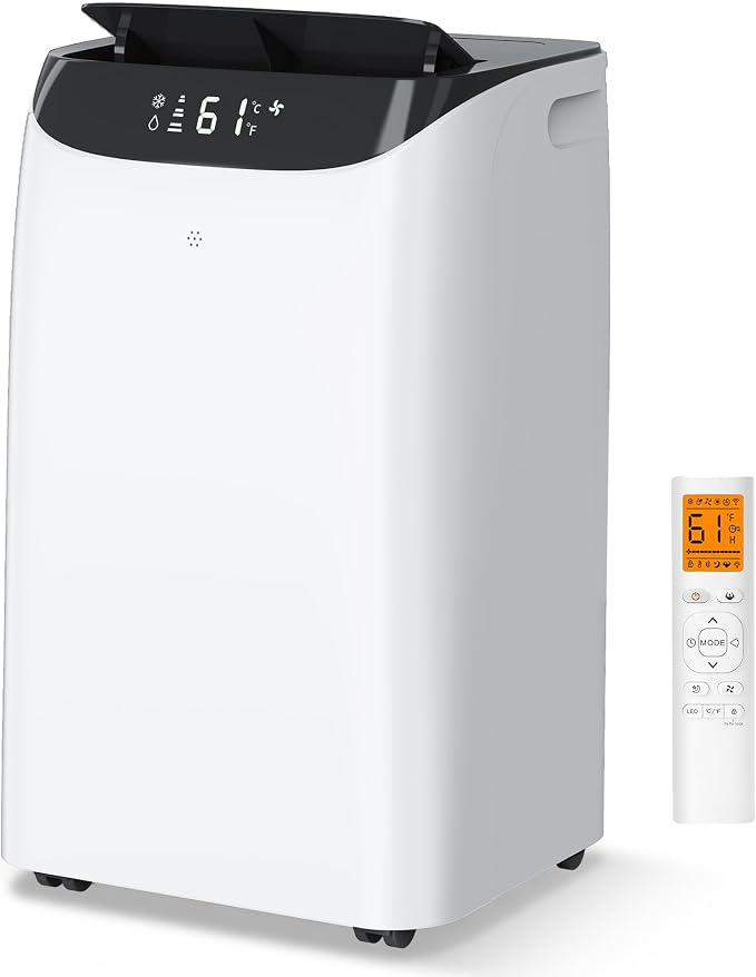 14000 BTU Portable Air Conditioners, Dehumidification, Sleep Mode