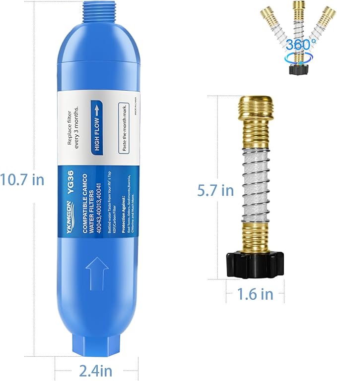 RV Inline/Marine Water Filter