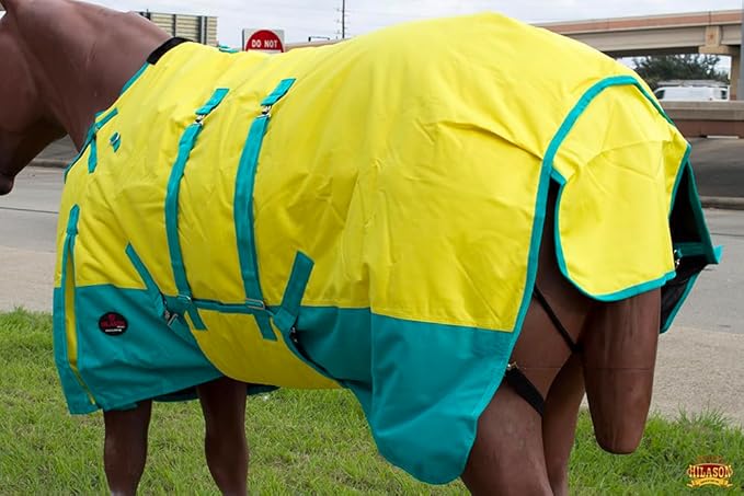 66" Hilason 1200D Winter Waterproof Turnout Horse Blanket Belly Wrap Yellow