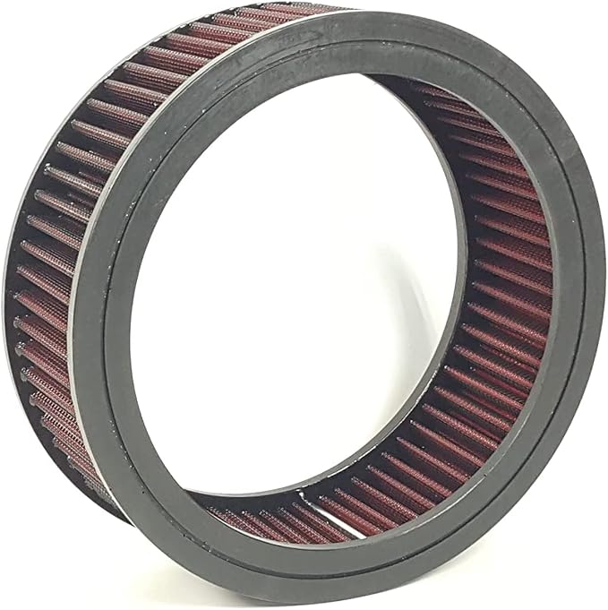 Round Washable Air Filter Cleaner Red Element Replacement Filter Flow Kit
