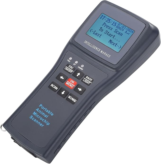 Sonew Pet Microchip Scanner Handheld ID Reader with Capability, Automatic Data Storage & USB Connectivity (Without Bluetooth)