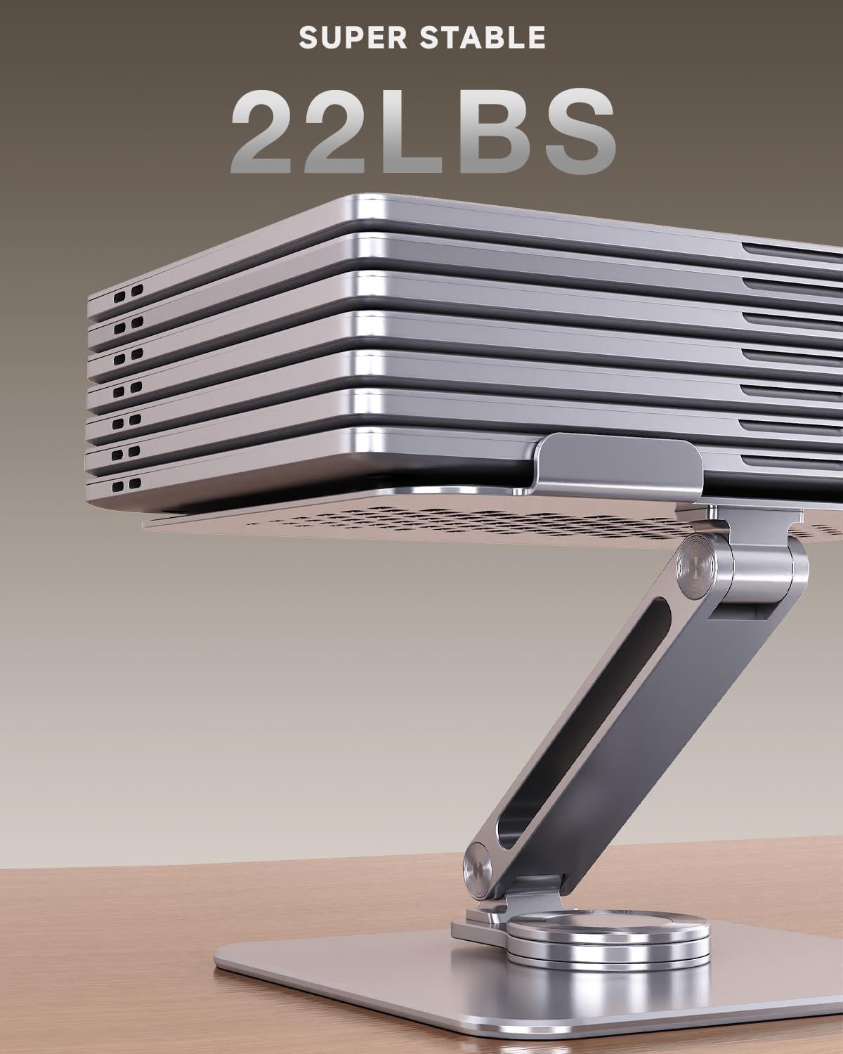 Adjustable Laptop Stand for Desk 360° Rotating Base for 10-17.3''