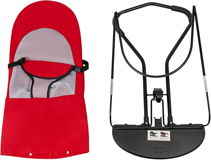 Pet Rocking Chair, Portable Foldable Pet Rocker Bed with 3-Level Adjustable Height, No Assembly Required Breathable Pet Lounger for Small Dogs & Cats Under 33lbs (Red)