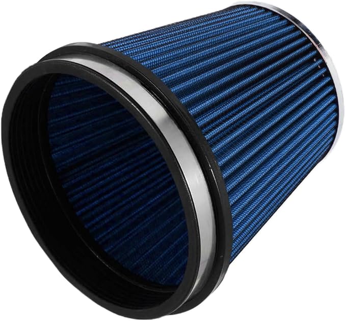 6" Inlet Cold Air Intake Filter Cone Replacement Performance Washable Clamp-On