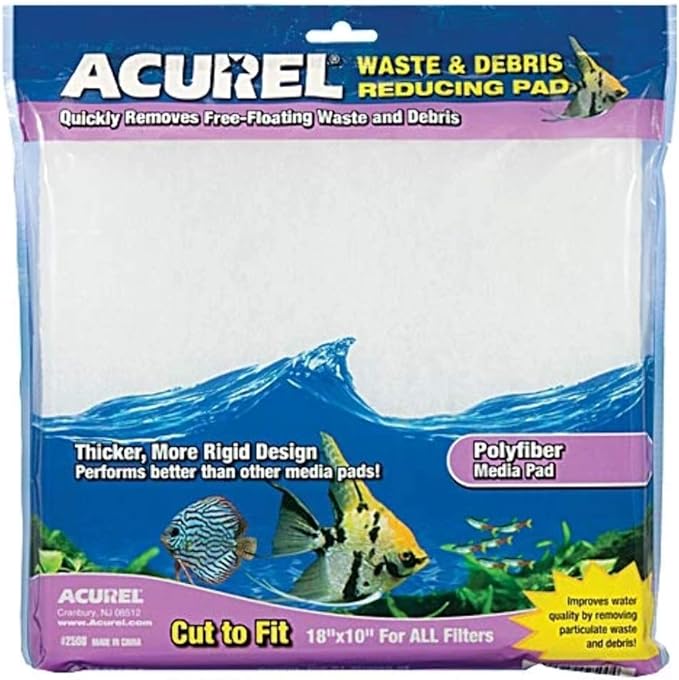 Acurel LLC Waste and Debris Reducing Media Pad, Aquarium and Pond Filter