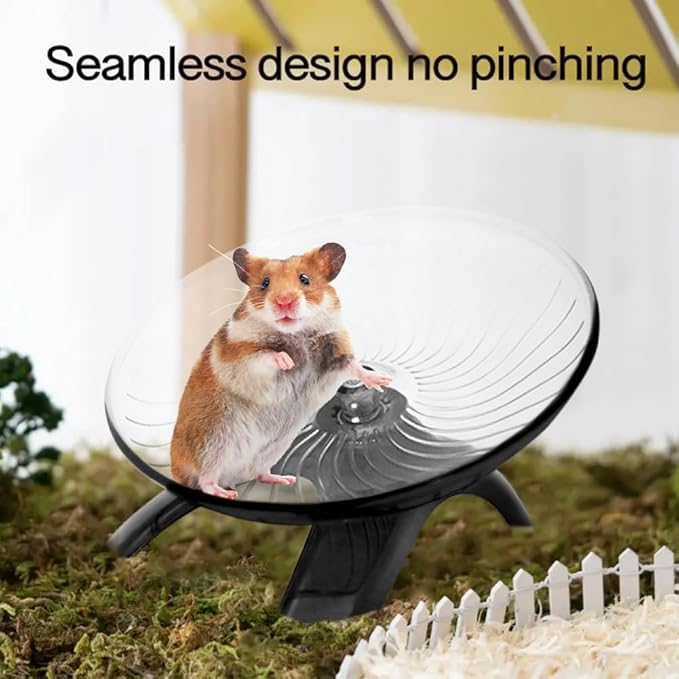 Kakalote Hamster Wheel, Hermit Crab Climbing Toys Silent Running Exercise Wheel, Small Animal Exercise Wheels Hermit Crabs Wheel for Hamsters, Gerbils, Hermit Crab Small Cage