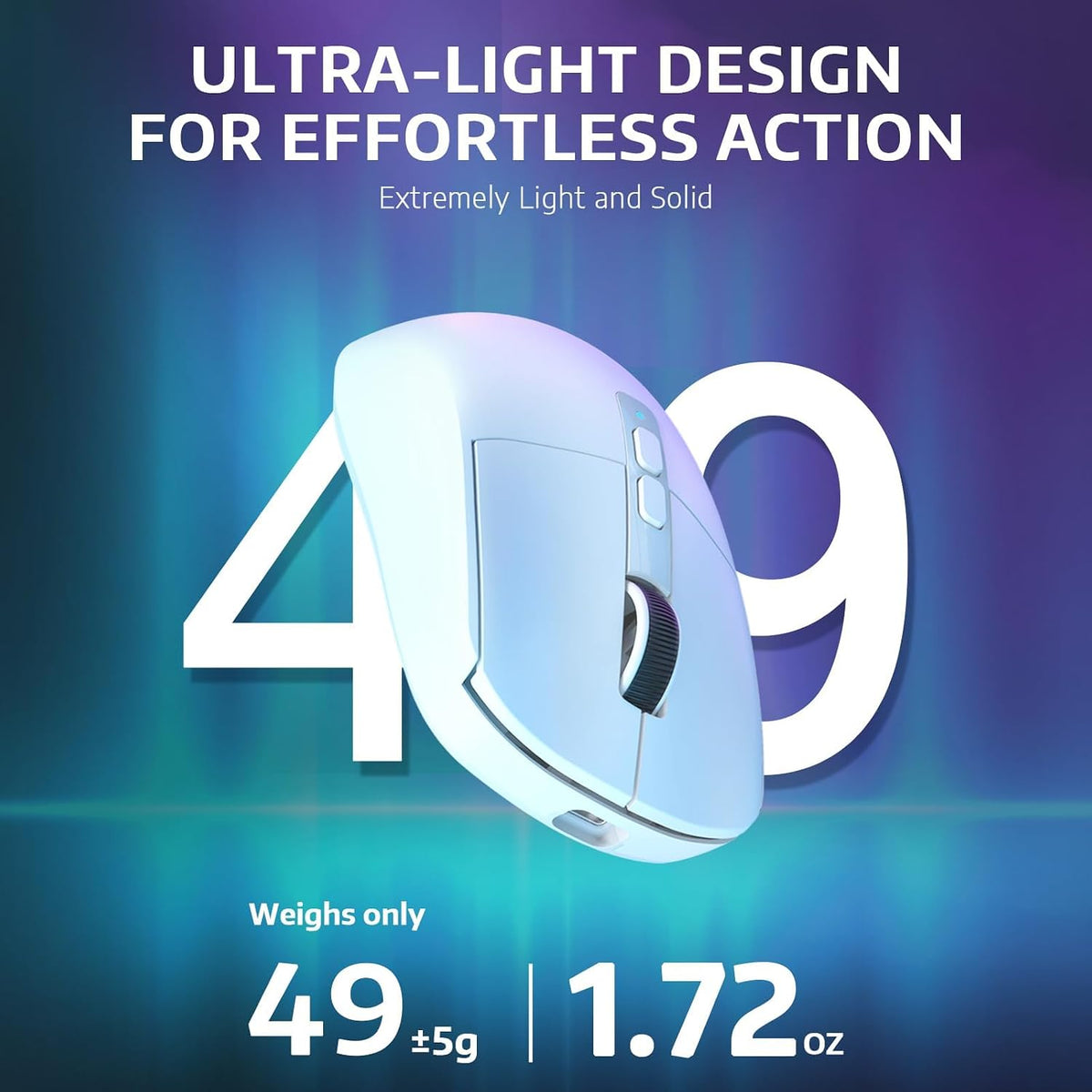 MAMBASNAKE Attack Shark X6 Wireless Gaming Mouse,RGB Magnetic Charging Dock,X3 Upgrade, 49g Ultralight 2.4GHz/BT5.2/USB-C Tri-Mode,PAW3395 Sensor 26KDPI,G502 Programmable Mice for Win/Mac - White