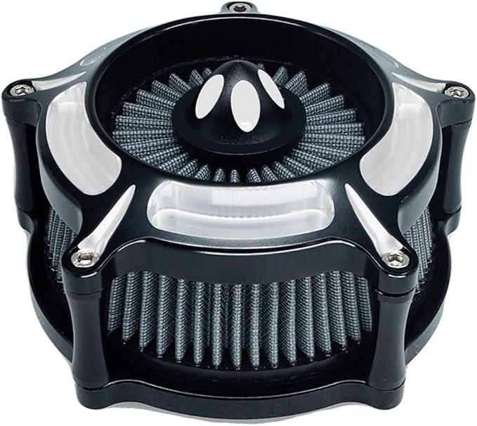 Air Filter Intake Motorcycle Turbine Cleaner Kit Cnc Cut Chrome