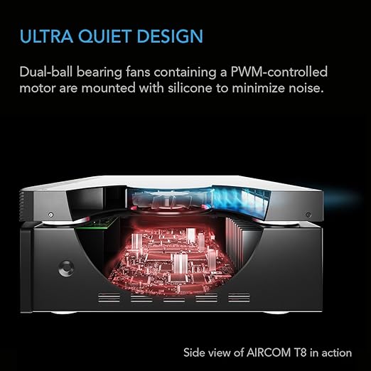 AC Infinity AIRCOM S8, Quiet Cooling Blower Fan System 17" Rear-Exhaust