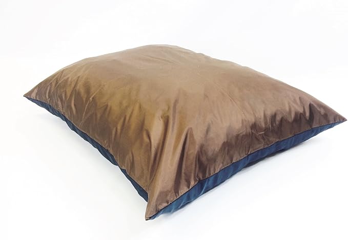 36"x29" Medium Size MicroCushion High Density Memory Foam Soft Poly Fiber Waterproof Pet Pillow Bed with Removable Zippered Tough Strong Green Canvas Cover Case for Small to Medium Dogs