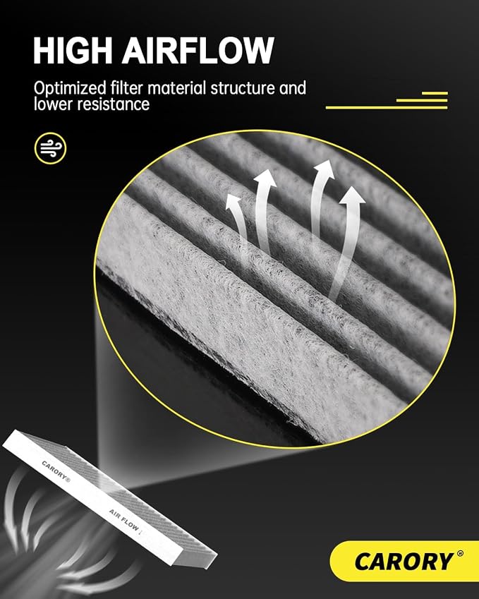 2 Pack Cabin Air Filter w/Activated Carbon
