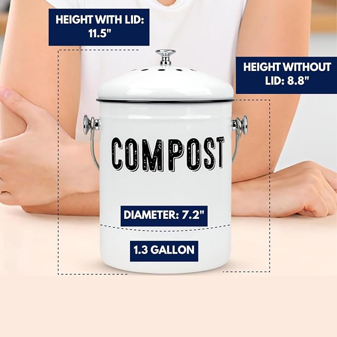 Granrosi Countertop Compost Bin Kitchen
