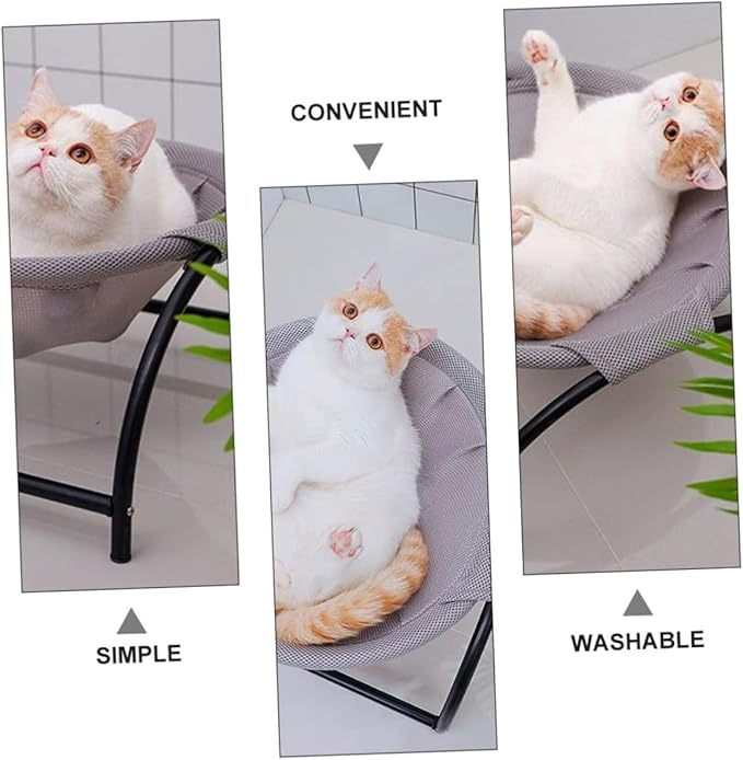 Milisten Elevated Cat Hammock Bed for Dogs and Cats Breathable and Comfortable Design for Indoor Use Easy to Install Stylish Frame Pet Furniture