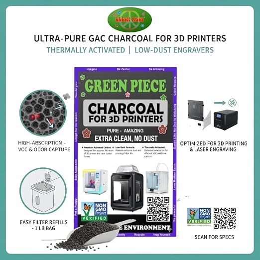 Activated Carbon for 3D Printers & Laser Engravers – Thermally Activated