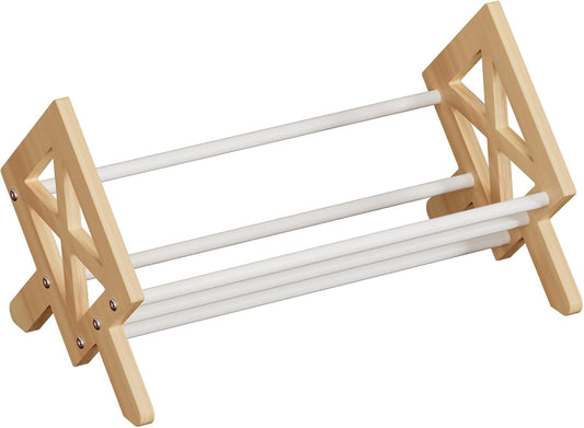 Desktop Bookshelf Organizer, Wood Office Tabletop Book Storage Rack, Tilting Bookcase for Books/CDs/Magazine Display (White)
