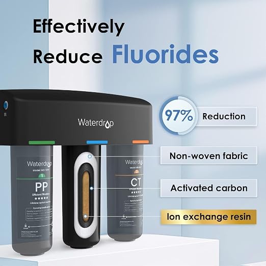 Waterdrop TSB 8 Layer Under Sink Water Filter, Bad Taste & Odor,