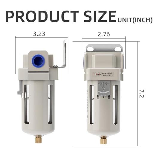 Industrial Air Dryer Filter 1/2”NPT, Air Compressor Water Separator, Air