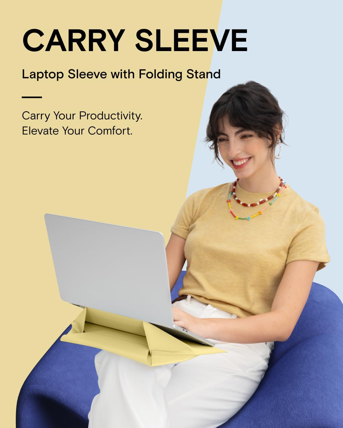 MOFT Laptop Carry Sleeve with Stand &Smart Storage for 14" Laptop for Work