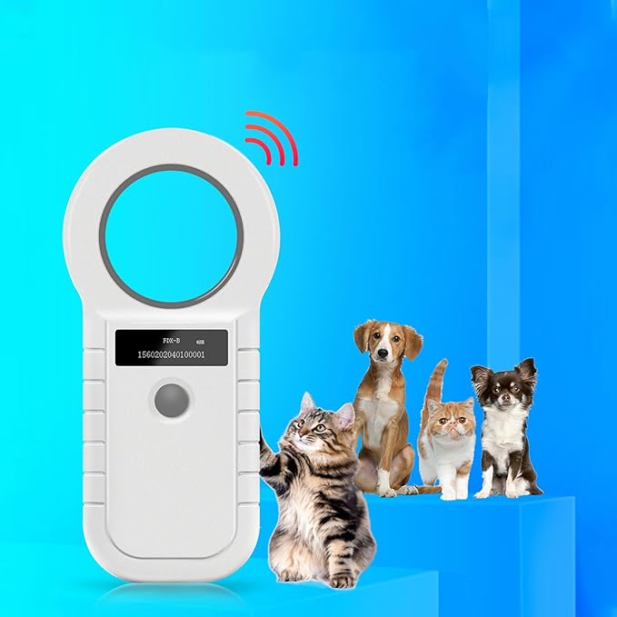 Pet Microchip Reader 134 2K Frequency Portable Pet Scanner Rechargeable Animal Tag Scanner for Shops Chip is Accurately i Microchip ReaderPet ScannerPet Tag