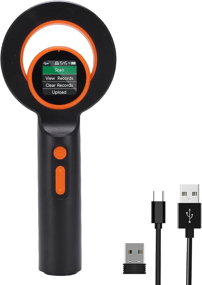 YWBL-WH Pet Chip Reader, EMID FDX B ISO11784 85 Tag Scanner with 2.4G BT USB Connectivity, for Animal Marker Glass Digital Tag Reading