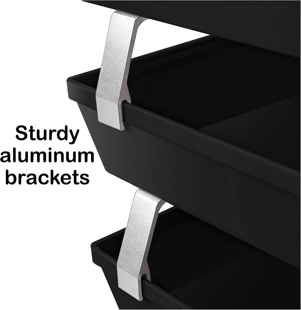 Acrimet Facility 4 Tier Letter Tray, Side Load, Letter Size/A4, Desktop File Organizer, Plastic (Black)